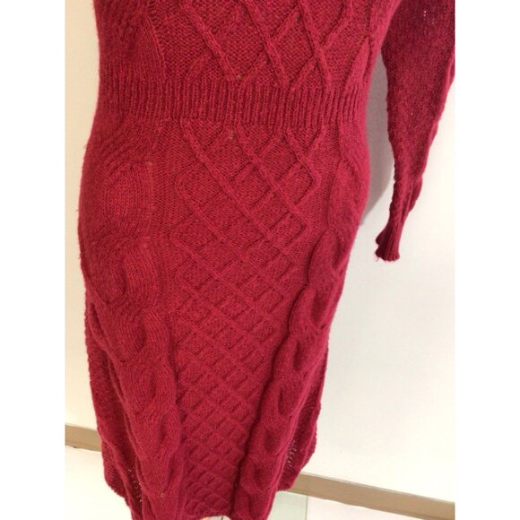 Red Knit Sweater Dress Womens Small - Picture 5 of 9